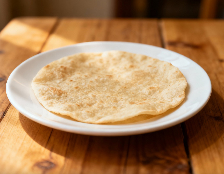 Homemade Plain Tawa Roti