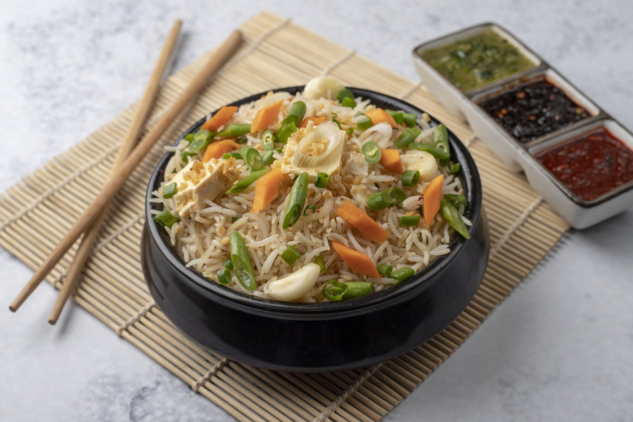 Veg Burnt Garlic Fried Rice