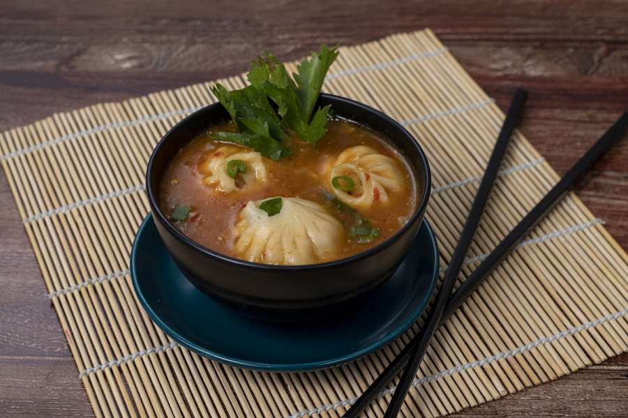 Veg Hot Pot Soup Momo