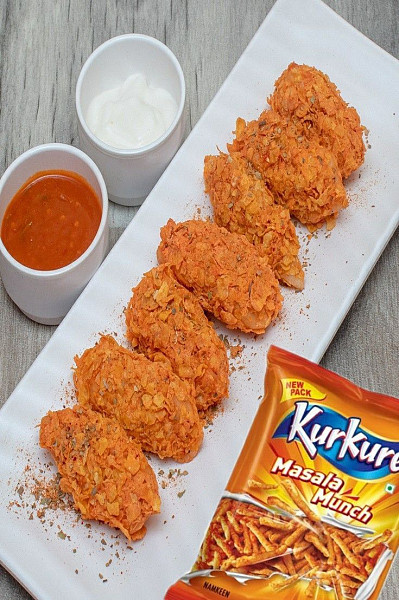 Hot & Crispy Kurkure Style Corn & Cheese Fried Momo