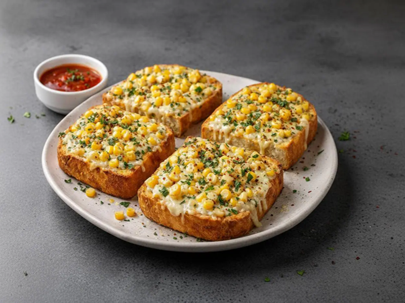 Corn  Cheese Garlic Bread