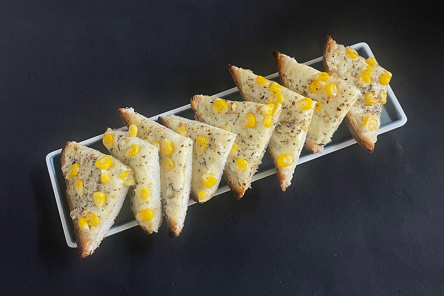 Garlic Corn Cheese Toasties